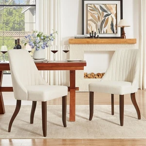 Dining Chairs Set of 2/4/6,Dining Room Chairs Elegant Design Fabric Uphol - Picture 1 of 28