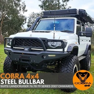 Heavy Duty Steel Bull Bar Bullbar 3 Hoop Suits Landcruiser 76 78 79 Series 2007 - Picture 1 of 9