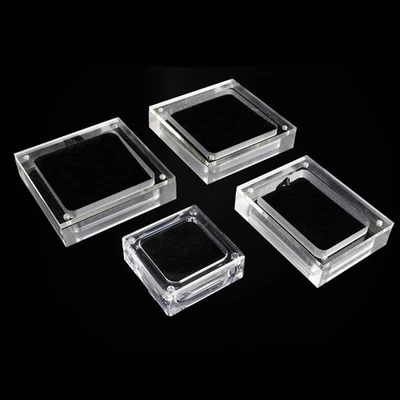 Klare Edelstein Sarg Vitrine zum Präsentieren und Schützen von Edelsteinen - Bild 1 von 4