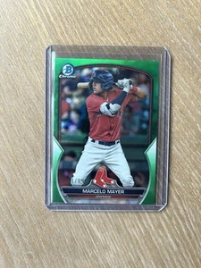 2023 Bowman Chrome Draft Green Refractor #BDC20 Marcelo Mayer /99 - Picture 1 of 2