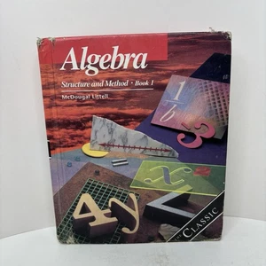 Algebra Structure And Method book 1 McDougal Littell; The Classic Hardcover - Picture 1 of 15
