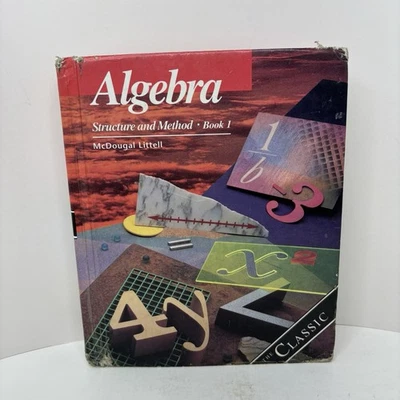 Algebra Structure And Method book 1 McDougal Littell; The Classic Hardcover - Image 1 of 4