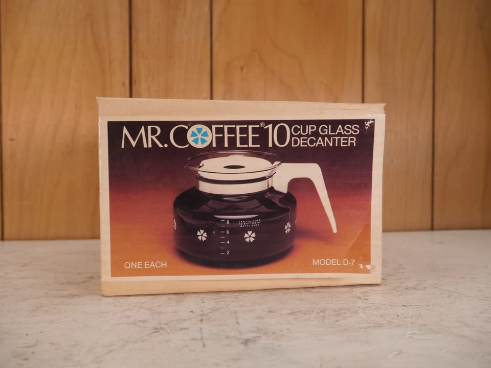 Mr. Coffee 10 Cup Glass Carafe Replacement Decanter D7C White Handle
