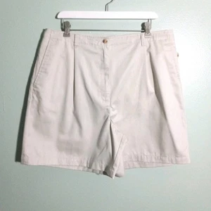Pantalones Cortos Chinos Plisados Talbots Talla 16, NUEVO Beige Tiro Alto Verano 6.5" Entrepierna - Imagen 1 de 9