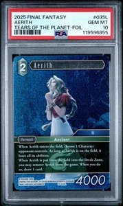 2025 FINAL FANTASY TEARS OF THE PLANET 035L AERITH FOIL PSA 10 Gem Mint Foil FF7 - Picture 1 of 2