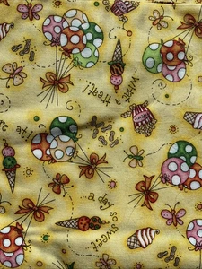 Globos de colección 3 yardas Kari Pearson acolchado tesoros en amarillo - Imagen 1 de 2