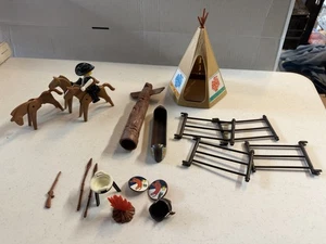 Playmobil Tipi Totempfahl Kanu Teile 3483 Indianerlager mit Zubehör - Bild 1 von 10