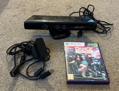 Xbox 360 Kinect Bundle Black Sensor + Power Supply & Dance Central Game - Tested - Image 1 of 4