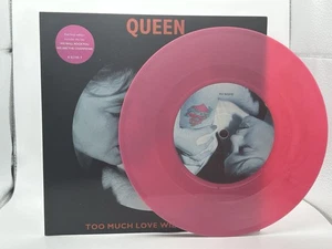 Queen Too Much Love Will Kill You 7”ps Limited Pink Vinyl With Promo Sticker New - Picture 1 of 6