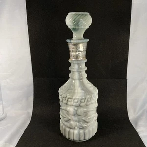 Vintage Jim Beam Marbleized Milk Glass Decanter 1969 EMPTY - Picture 1 of 14