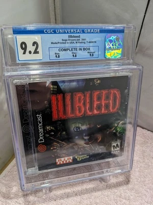 Illbleed (Sega Dreamcast, 2001) Calificado CGC 9.2 - CIB Completo En Caja Foto 1 de 4