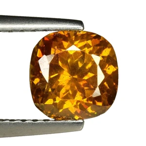 100 % natürlich 1,94ct wunderschön! Atemberaubendes seltenstes Sphalerit-Edelstein Spanien 6,7 mm Kissen - Bild 1 von 4