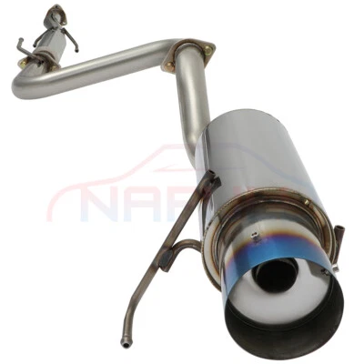 SS Exhaust System 4.5" Burnt Tip Muffler for 93-97 Honda Del Sol EG1/EG2 Foto 1 de 4