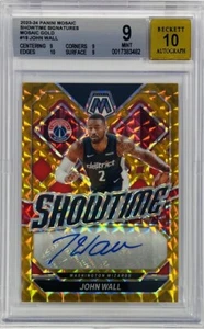 2023-24 Panini Mosaic Showtime John Wall /10 Gold Prizm Autograph BGS 9 Auto 10 - Picture 1 of 2