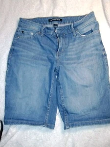 Pantaloncini da città CALVIN KLEIN taglia 6 donna casual da passeggio blu tinta unita denim - Foto 1 di 3