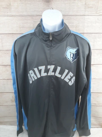 NBA Memphis Grizzlies Mens Size 2XT Tall Blue Full Zip Track Jacket Majestic NWT Cover