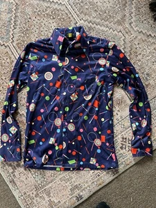 Vtg 60s 70s Towncraft Shirt Mens Polyester Disco Hippie Psychedelic Medium - Picture 1 of 7