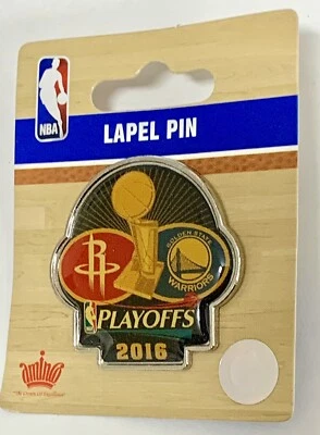 Houston Rockets Vs Golden State Warriors Pin NBA Basketball 2015 Finals .. - Image 1 of 2
