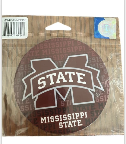 NCAA Mississippi State Bulldogs 4" Round Decal Cover