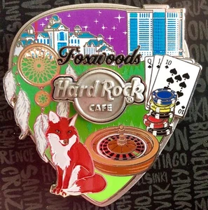 2020 HARD ROCK CAFE FOXWOODS 3D COLLAGE GUITAR PICK SERIES PIN - Picture 1 of 1