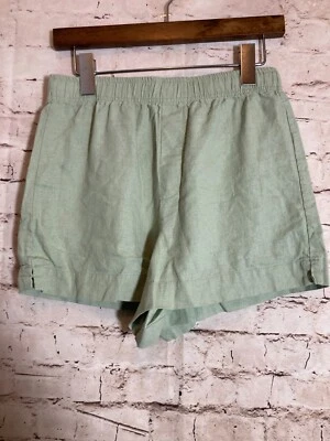 L.A. Hearts Linen Shorts Women Small Light Sage Elastic Waist Beachy Lightweight - Image 1 of 4