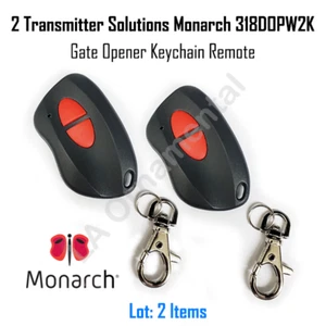 2 Transmitter Solutions Monarch 318DOPW2K Gate Opener Keychain Remote - Picture 1 of 4
