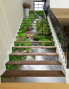 3D Fluss Fisch ZHU227 Stair Risers Dekoration Fototapete Vinyl Tapete Amy - Bild 1 von 5