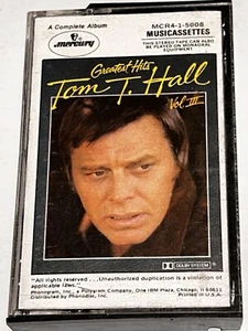 Tom T. Hall Greatest Hits Vol 3 Country Music Album Cassette 1H33 - Picture 1 of 4