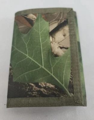 Real Tree Camo Trifold Wallet W/ Orange Inside Pocket  - Image 1 of 4