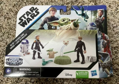 Paquete de 4 figuras de la flota de la misión Star Wars R2D2 Ahsoka Tano Grogu Luke Skywalker nuevas Foto 1 de 4