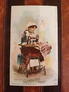 VINTAGE 1892 FIERA MONDIALE SOUVENIR CANTANTE MFG - NAPOLI ITALIA - CARTOLINE DEL MONDO - Foto 1 di 4