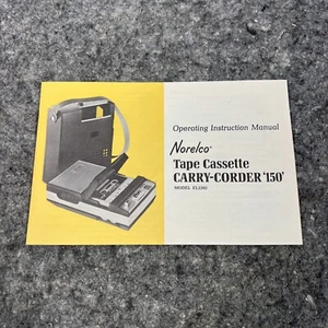 Norelco Carry-Corder 150 Tape Cassette Operating Instruction Manual Original - Picture 1 of 12