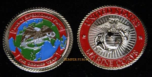 1a MONEDA DE DESAFÍO DE FUERZA EXPEDICIONARIA MARINA 1A MEF FSSG MAW VMA VMFA VMGR - Imagen 1 de 24
