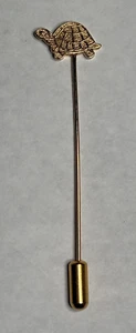 Vintage goldfarbene Schildkröte Stecknadel - Bild 1 von 3
