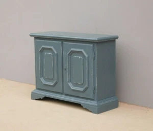 Credenza mobiletto dispensa due ante laccata Shabby Chic, L 112,5 cm! - Foto 1 di 11