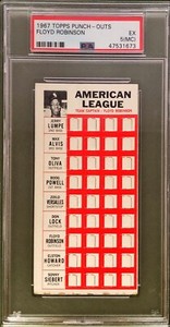 1967 TOPPS PUNCH-OUTS FLOYD ROBINSON PSA 5 (MC) CHICAGO WHITE SOX TEST ISSUE