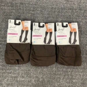 Hanes Perfect Socks Opaque Size 2 Coffee Enhanced Toe Comfort Flex Band 6 Pairs - Picture 1 of 13