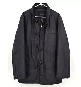 Brooks Brothers Duck Down Black Hooded Parka Jacket Winter Coat Men's Size XL - Picture 1 of 12