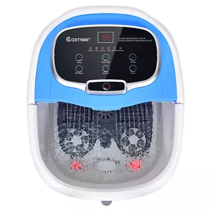 Electric Foot Spa Bath Massager Shiatsu & Roller Heat Soak Home Bath Tub - Picture 1 of 29