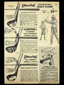 1966 Golf Clubs Spalding Fast-Flite 5 & 7-Club Sets Putters Catalog Ad 512A