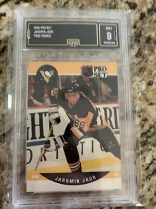 Juego profesional 1990 error Jagr Rookie RC# 632 GMA 9 como nuevo Penguins NHL no alineado raro - Imagen 1 de 3