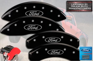 2024-2025 "Ford" Mustang Ecoboost Front Rear Black MGP Brake Disc Caliper Covers - Picture 1 of 10