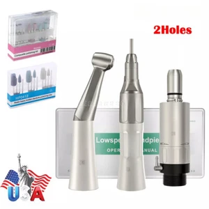 Pieza de Mano Dental Lenta Baja Velocidad Recta/Contra Angulo/Motor de Aire 2H - Imagen 1 de 36