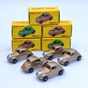 Lot Of 5Pcs DeAgostini 1:43 Dinky Toys 35A Simca 5 Diecast Models Car Brown - Picture 1 of 9