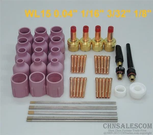 60 pcs TIG Torch Large Gas Lens WP-17/18/26 WL15 Tungsten 0.04" 1/16" 3/32" 1/8" - Picture 1 of 6