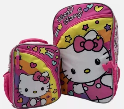 Hello Kitty Kids Backpack with Insulated Lunch Pack, Padded Back and Straps - Image 1 of 4