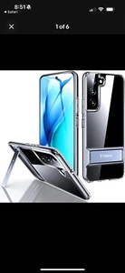 MoonClimber Galaxy S22 Case 6.1', 6X Shockproof, 3-Way Stand, Slim Hard Kickstan - Photo 1 sur 9