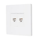 2 Port Cat 6 Ethernet Wall Plate Removable Female To Female Ethernet Keyston Ags