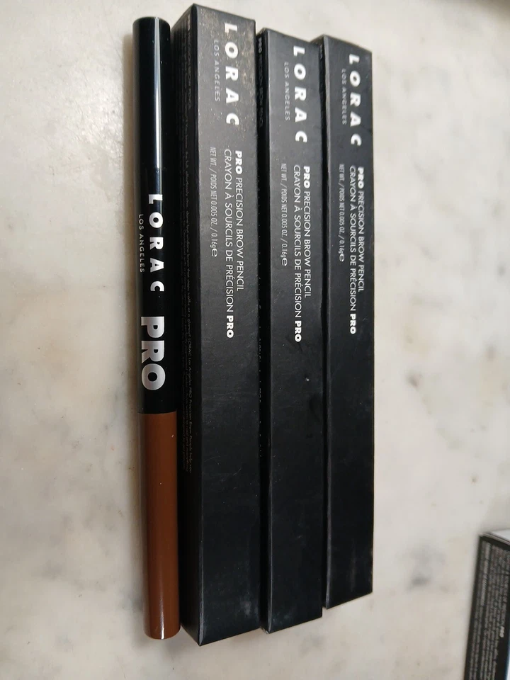 Lot of 3 LORAC PRO Precision Brow Pencil Medium Red Brown Full Size 0.16g  NIB - Image 1 of 1
