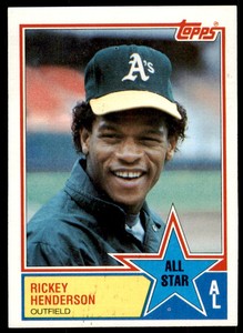 1983 Topps Rickey Henderson  EX-MINT Oakland Athletics #391
